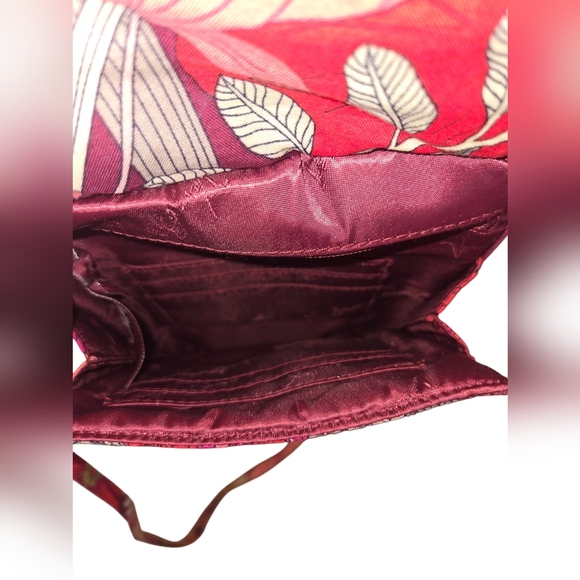 VERA BRADLEY Red/Pink Bohemian Blooms Mini Hipster Crossbody Purse 15716-675 - Picture 7 of 10